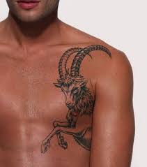 Capricorn Tattoo On Guy Chest Capricorn Tattoo Tattoos For Guys Tattoo Designs Men