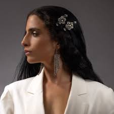 Small Crystal Flower Hair Claw Clip