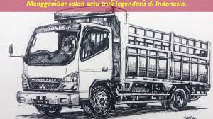 Cara menggambar truk dengan gambar wikihow via id.wikihow.com. Menggambar Truk Mitsubishi Fuso Canter Dadingtimur Youtube