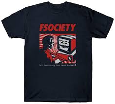 Fsociety T Shirt Our Democracy Has Been Hacked Hacker Vendetta Mask Anonymous T Shirt Men Classic White Short Sleeve Custom Plus Size Group T Shirt 1