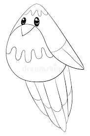 Printable cartoon bird coloring pages. A Children Coloring Book Page A Cartoon Bird Image For Relaxing Activity Line Art Style Illustration Stock Vector Illustration Of Black Graphic 139503182