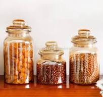Wholesale Amber round glass jar glass bottle food storage jar for kitchen  storage bottles Glass household container