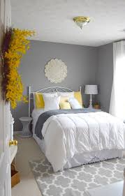 Blue room with yellow, white, and black decor discover pins about yellow color schemes. Guest Bedroom Gray White And Yellow Guest Bedroom Stylish Bedroom Remodel Bedroom Bedroom Design