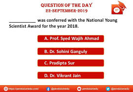 National Young Scientist Award 2018 Scientist Question Of The Day Environmental Studies