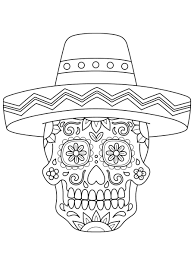 Coloriage tête de mort mexicaine : 30 dessins à imprimer