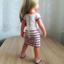 Patterns can also be moved or taken down. Crochet Pattern Doll Ruffles Dress For 18 Inch 45 50 Cm Dolls