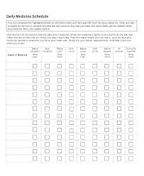 Medicine Schedule Template