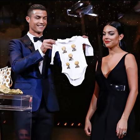 Cristiano Ronaldo with his wife 