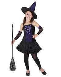 Dark Purple Witch Girls Costume Girl Witch Costume Halloween Costume Store Girl Costumes