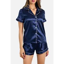 Découvrez les shorts satin femme. Pyjashort Fluide En Satin Femme Bleu Bleu Cdiscount Pret A Porter