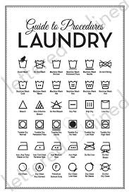 Laundry Symbols Poster Mid Century Mid Century Modern Laundry Symbols Laundry Care