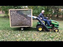 Diy Leaves Collector Under 200 Youtube Diy Lawn Lawn Vacuum Tractor Idea