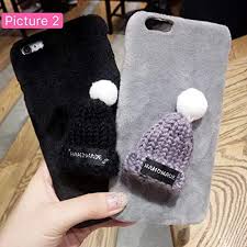 Hand knitted mobile phone sock/cover/case mixed pastels. Iphone 7 Plus Iphone 8 Plus Case Fashion Luxury Cute Handmade Lovely Winter Plush Knitted Crochet Christmas Santa Claus Hat Case With Pc Hard Back Cover Cool As Great Xmas Gift