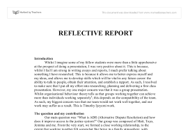 A little bit of formatting. How To Write A Reflection Report Arxiusarquitectura