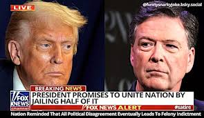 LIVE @funrysnarkyjoke.bsky.social BREAKING NEWS Fox PRESIDENT PROMISES TO  UNITE NATION B KNEWS JAILING HALF OF IT channel FOX NEWS ALERT #satire  Nation Reminded That All Political Disagreement Eventually Leads To Felony  Indictment