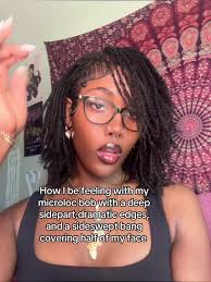 Love my lil loc bob#funny#viral#fyp#microlocs