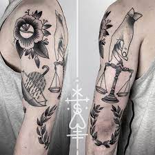 All information about tattoo ideas Instagram Photo By Sarah Herzdame Mar 24 2016 At 6 08pm Utc Black Sleeve Tattoo Russian Doll Tattoo Sleeve Tattoos