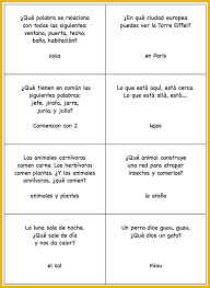 Displaying 22 questions associated with risk. Spanish Trivia Questions Printable Cards Spanish Playground