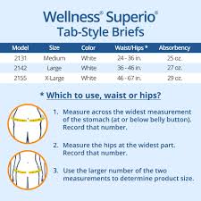 Wellness Tab Style Briefs Superio Signature Series Adult