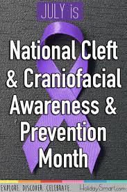 Donate life echo (every community has opportunity) july. National Cleft Craniofacial Awareness Prevention Month Holiday Smart