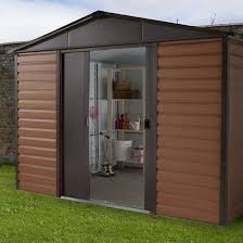 Suncast bms8100 8' x 10' storage shed. Great Value Sheds Summerhouses Log Cabins Playhouses Wooden Garden Sheds Metal Storage Sheds Fencing More From Direct Garden Buildings 10 X 12 Yardmaster Metal Apex Wood Grain Garden Shedfree Delivery