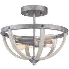 Progress Lighting Keowee 23 In Indoor Outdoor Galvanized Dual Mount Ceiling Fan With Light Kit And Remote Control P250001 141 22 The Home Depot Wood Accents Progress Lighting Ceiling Fan With Light