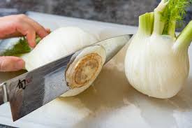 After trimming off the fronds and stalks, we like to stand it up on its root and cut it in half, then simply chop the bulb up into thin slices. Roasted Fennel How To Cook Fennel Bulb Fifteen Spatulas