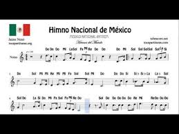 La primera interpretación estuvo a cargo de una. Himno Nacional De Mexico Partitura Con Notas En Letra De Flautas Violin Oboe Youtube