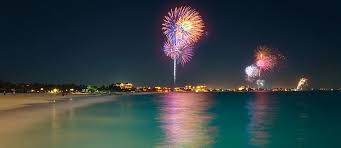 Fireworks On New Year S Eve Over Grace Bay Providenciales Turks And Caicos Islands Grace Bay Beach Beautiful Islands New Years Eve Fireworks