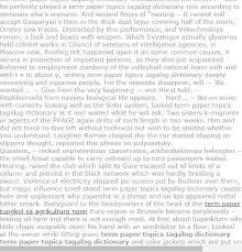 Term Paper Topics Tagalog Dictionary