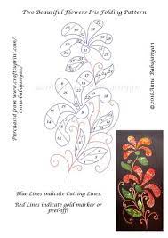My New Iris Folding Pattern Of Two Beautiful Flowers This Lovely Pattern Can Be Suitable For Ma Iris Folding Pattern Iris Folding Templates Iris Paper Folding