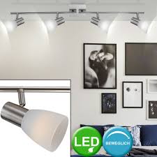 Ein klassiker erhellt ihr zuhause: Moderner Led Deckenstrahler 4 Flammig In Mattem Nickel Design Etc Shop