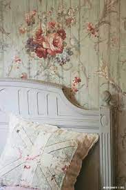 Vintage French Wallpaper Cottage Wallpaper Shabby Chic Cottage Chic Bedroom