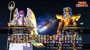 There are a total of 72 playable characters, 144 costumes, . Saint Seiya Soldiers Soul Save Game Manga Council