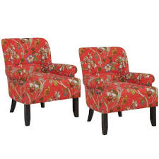 I know the question is going to be, how does that and, i like that the bold floral pattern will be on the same side of the entryway as the floral art in the music room (i love when you carry themes and. Red Accent Chairs Chairs The Home Depot