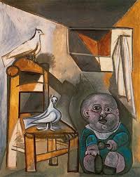 This painting is very much in the fauvist style of matisse. A Child With Pigeons 1943 Pablo Picasso Wikiart Org