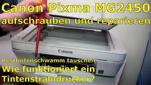 When this error occurs, when the printer is turned on, the power and alarm leds light up alternately 7 times. Canon Pixma Mg2450 Mfc Aufschrauben Und Reparieren Youtube