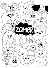 544 x 800 jpg pixel. Zomer Summer Kleurplaat Coloring Page Tekenlessenplannen Kleurplaten Knutselideeen