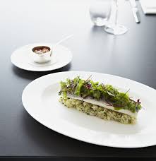 Steamed Wild Bass Herbs And Sauce Vierge Four Magazine Recipes Fresh Food How To Cook Fish