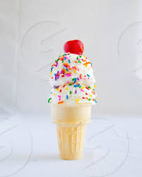 Vanilla ice cream with sprinkles. Ice Cream Sprinkles Cherry Ice Cream Cone Vanilla Kid Cone By Suzie Ash Photo Stock Snapwire