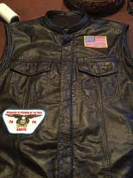 Sewing Patches On A Leather Vest Sew On Patches Leather Vest Repair Clothes