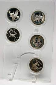 Complete Set Of 50 Franklin Mint Roberts Birds Sterling Silver Art Medal Coins Ebay Silver Art Silver Franklin Mint