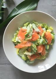 This smoked salmon, orange and avocado salad is packed with flavours and textures. Smoked Salmon Cucumber Salad With Dill Yogurt Dressing My French Chef