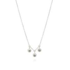 Anna Beck Labradorite Triple Stone Stacking Necklace Silver Silver Necklaces Stacked Necklaces Anna Beck Jewelry
