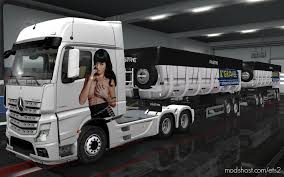 Download Skin Mercedes Benz Actros Mp4 Katy Perry 1 36 Mod For Euro Truck Simulator 2 At Modshost Mercedes Benz Benz Mercedes