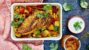 Add in the turmeric, chicken stock, couscous, orange zest and 1 tbsp juice, lemon zest and 1 tbsp juice, and currants. Jamie Oliver Roasted Chicken Breast With Lemony Bombay Potatoes For One