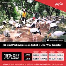 Kl bird park, kuala lumpur, malaysia. Pemburu Tiket Murah On Twitter Airasia Activity 18 Off Kl Tower Kl Bird Park Lost World Of Tambun Movie Animation Park Maps Promo Code Aa18bd Promo Code Validity