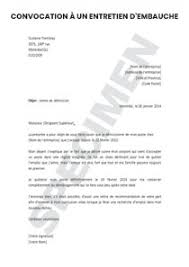 Votre recherche confirmation presence entretien a retourné modèles de lettres contenant au moins un des mots de votre recherche. Convocation Type Pour Un Entretien D Embauche Startdoc