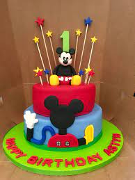 Apart from appearing in countless animation movies, clothing and apparel as well as various other merchandise products, this ageless figure of fun and frolic is also a popular character appearing in children's birthday cakes. Mickey Mouse Cake Birthday Boy One Year Old Cake Chocolate Dulcedeleche Mickey Mouse Birthday Cake Small Birthday Cakes Boy Birthday Cake