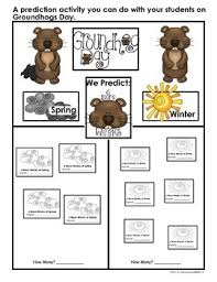 Groundhog Day Writing Prediction Chart Activity Vocabulary Graphic Organizer